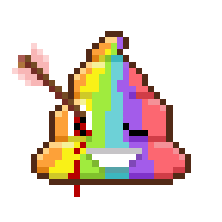 Pixel Shitting Sticker by Poopies.io