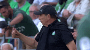 jean-louis gasset thumbs up GIF by AS Saint-Etienne