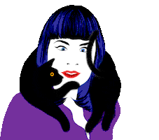 Black Cat Halloween Sticker by ilSaggiatore