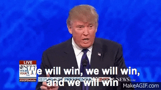 Image result for trump gif we will win