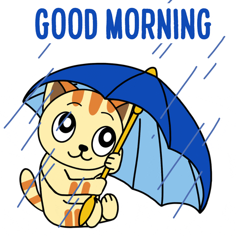 Good Morning Rain GIF by My Girly Unicorn and friends