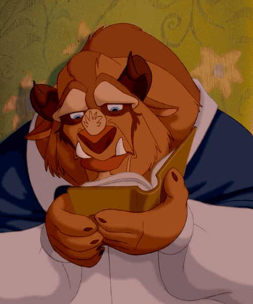  book reading read beauty and the beast study GIF