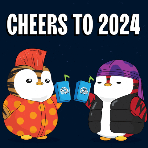 New Year Penguin GIF by Pudgy Penguins