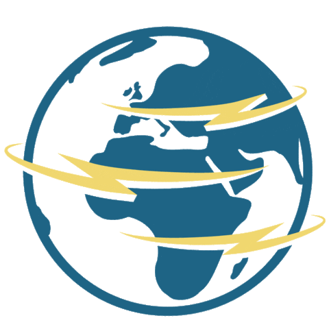 World Spinning Sticker