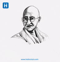 Gandhi GIF by halloclub