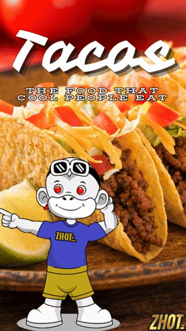 Mexican Food Tacos GIF by Zhot