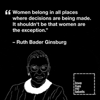 Ruth Bader Ginsburg International Womens Day GIF by Love Has No Labels