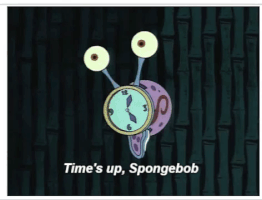 nighty-nitrogen spongebob squarepants spongebob cartoons clock GIF