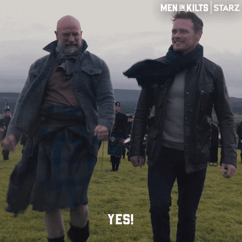 Happy Hell Yeah GIF by Men in Kilts: A Roadtrip with Sam and Graham