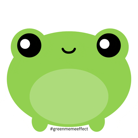 GreenMemeEffect happy green wink frog GIF