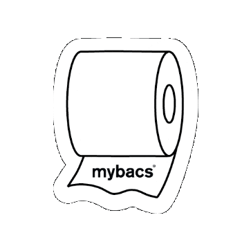 Toilet Paper Logo Sticker by mybacs