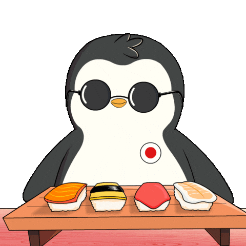 Japan Eat Sticker by Pudgy Penguins
