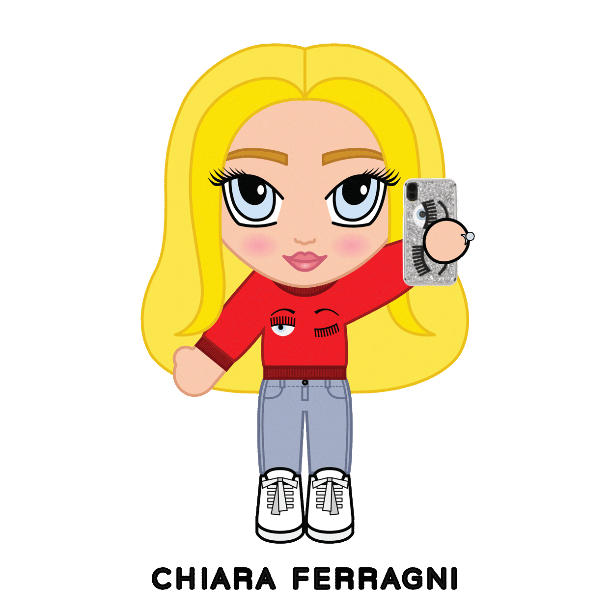 Cfc Flirting Sticker by Chiara Ferragni for iOS & Android | GIPHY