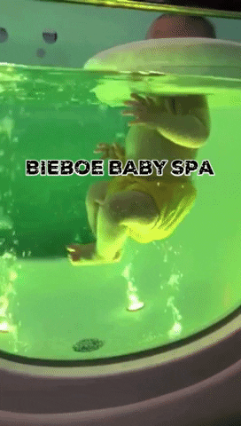 Bieboebabyspa massage float enschede baby spa GIF