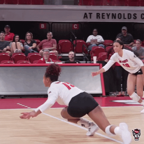 Dig Save GIF by NC State Athletics