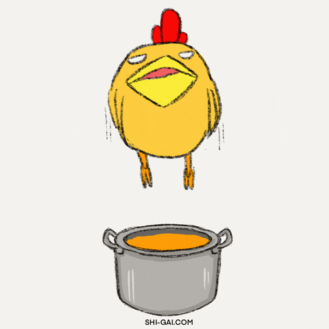 Chicken Soup Falling GIF by ShiGai