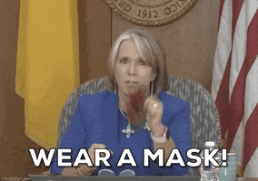 Michelle Lujan Grisham Face Mask GIF by GIPHY News