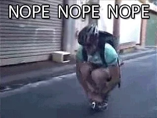 gif warning run away GIF