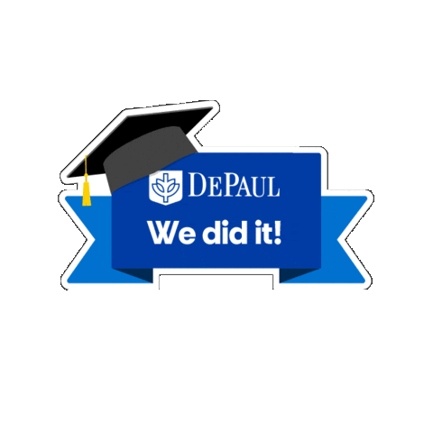 College Life Graduation Sticker by DePaulU