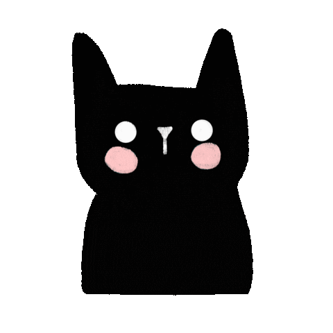 Black Cat Wow Sticker by La Griffe de Maho
