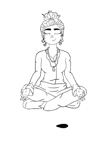 Meditating Spirit Guide Sticker