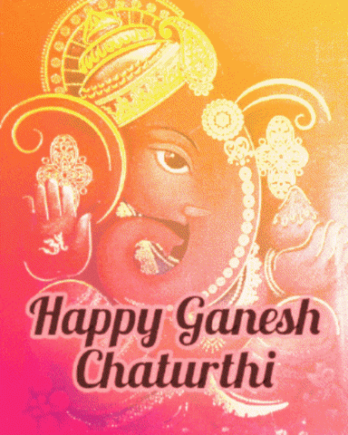 Indian Festival Happy Ganesh Chaturthi GIF