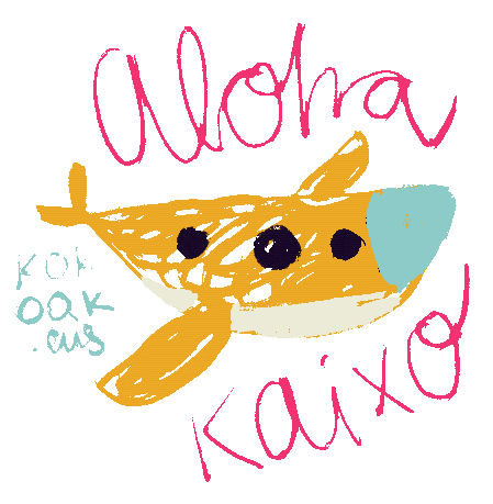 Hawaii Euskara Sticker by KOKOAK Eider Eibar