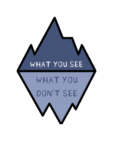 Iceberg What You Dont See Sticker by Guts Charity UK