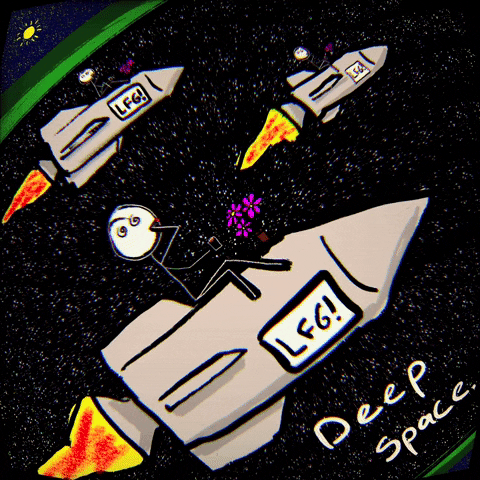 Space Ship Getting High GIF by Stoner Stick People