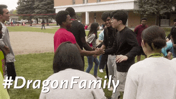 dragons handshake GIF by Minnesota State University Moorhead