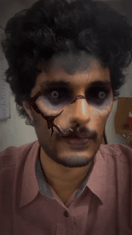 scary face gif