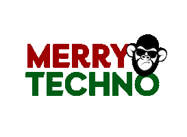 Merry Techno Sticker