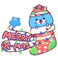 Merry Christmas Smile Sticker by OtterSmile