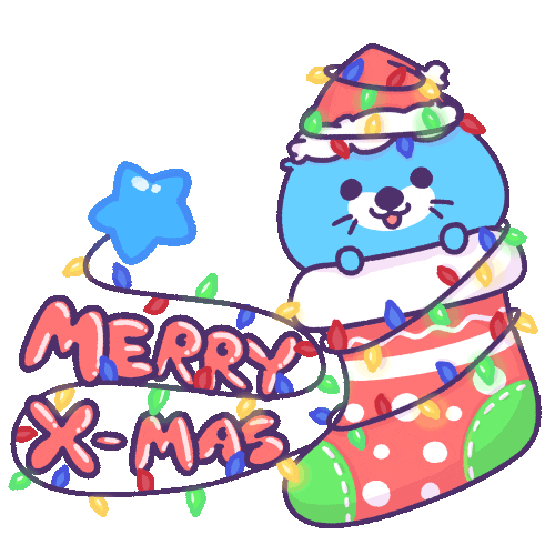 Merry Christmas Smile Sticker by OtterSmile