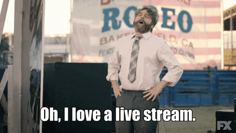 Streaming Zach Galifianakis GIF by BasketsFX - Find & Share on GIPHY