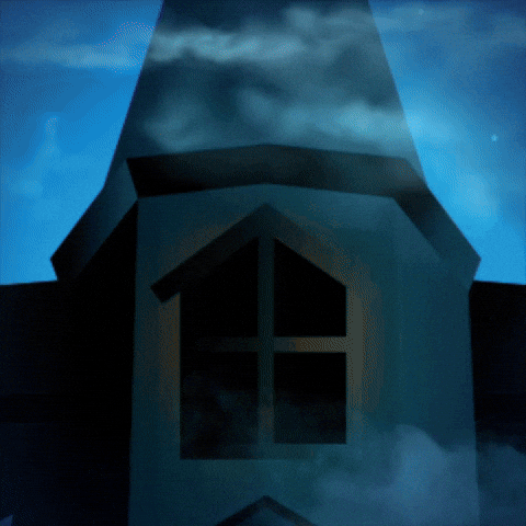 Animated Build a Haunted House Halloween GIFs