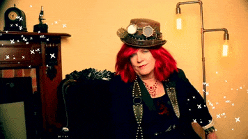 thebrassharpies hat sassy steampunk redhair GIF