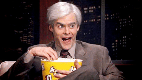 Image result for eating popcorn