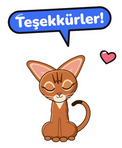 Cat Thank You Sticker by Venus · LangX