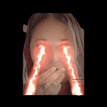 ziaintima laser fogo olhos raio GIF