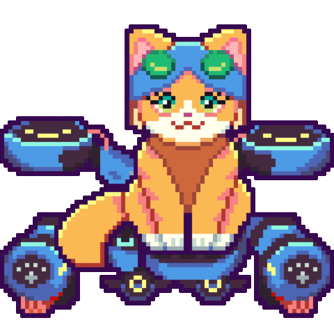 Cat Pixel Art Sticker