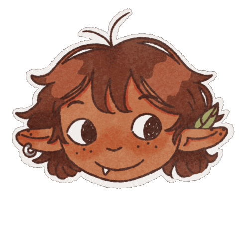 Elf Smile Sticker by Hyacinthe Gioanni