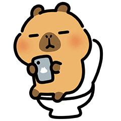 Relaxing Leave Me Alone Sticker by Capybara Pimoo by Stickie