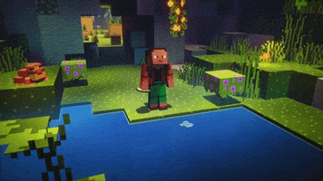 Pool Party Wow GIF by Minecraft