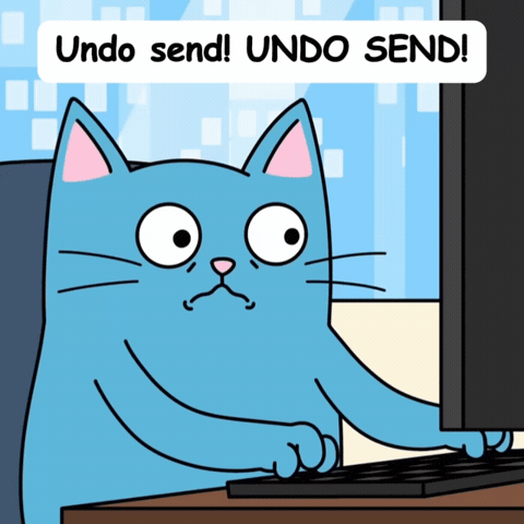 Blue Cat Panic GIF