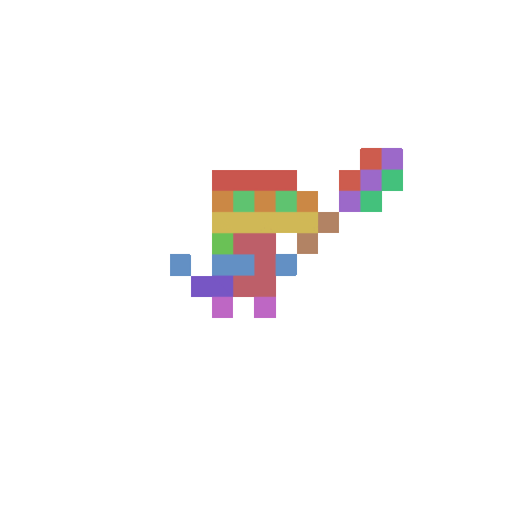 Pixel Rainbow Sticker