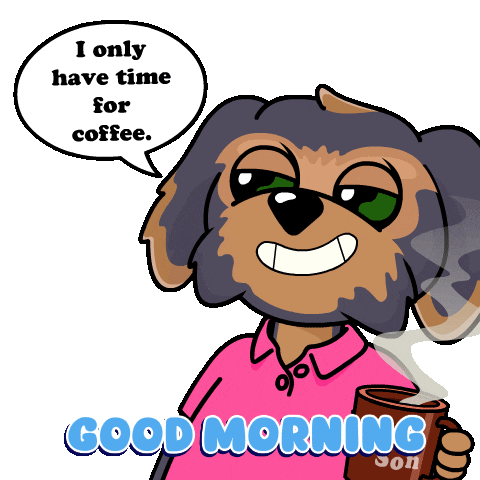 Good Morning Coffee Sticker by BoDoggos