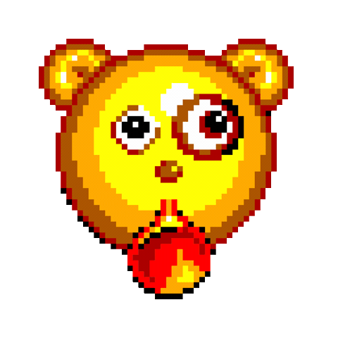 Bear Pixel Art Sticker by ProfessorLightWAV