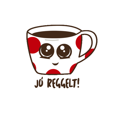 Good Morning Coffee Sticker by Pöttyös Túró Rudi for iOS & Android | GIPHY