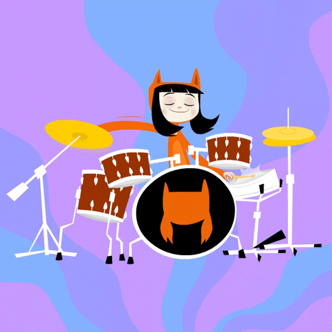 Excited Band GIF by Kitty Is Not A Cat